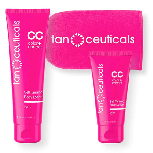 Body + Face CC Self Tanning Kit, Light